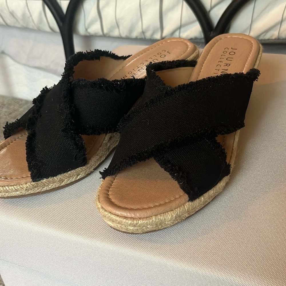 Wedge sandals-NEVER WORN